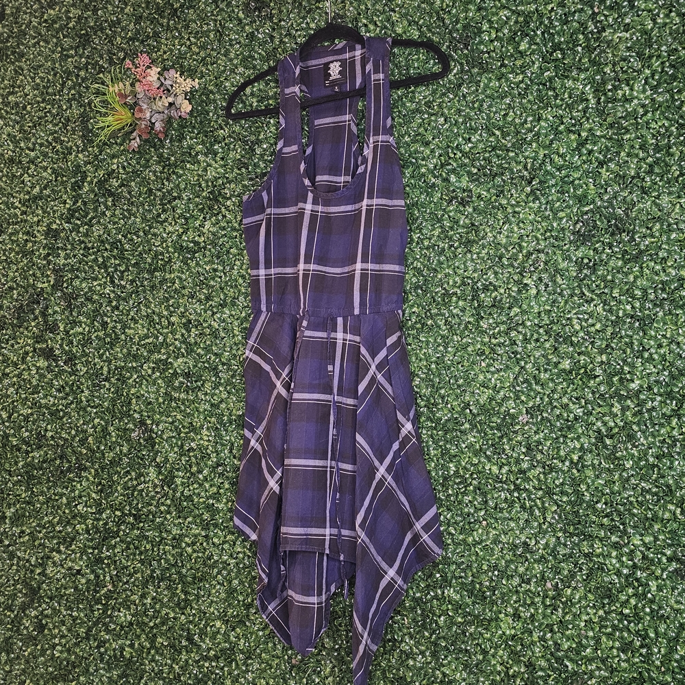Workshop Republic Clothing Navy Plaid Dress